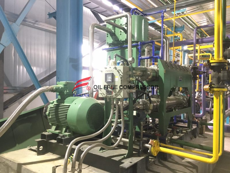 Compressor de hidrogênio livre de óleo de baixa pressão 200NM3 10bar