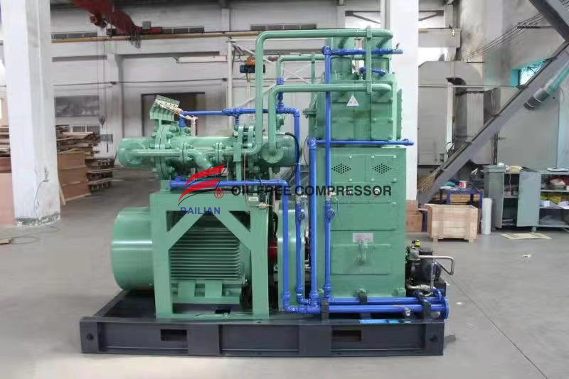 Compressor de hidrogênio livre de óleo de baixa pressão 200NM3 10bar