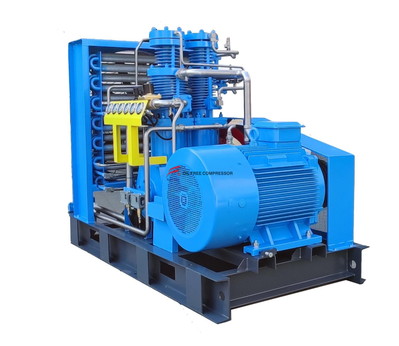 Compressor de oxigênio sem óleo de alta pressão de refrigeração a ar 80NM3 150bar